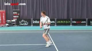 Tennis Backhand Volley Technique [upl. by Fernandez]