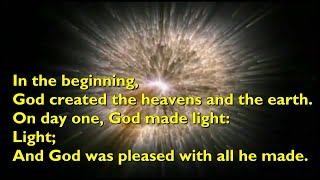 In the Beginning Creation Song with lyrics for congregations [upl. by Redlac274]