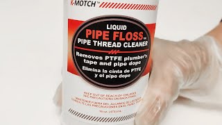 How to remove Teflon tape and PTFE pipe dope or pipe thread sealant with Liquid Pipe Floss [upl. by Rad723]