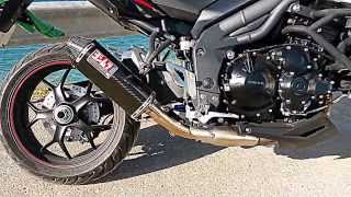 Triumph Tiger 1050 Sport Yoshimura exhaust low position SOLD [upl. by Ahseret]