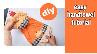 Hanging kitchen towel tutorial  how to make a dish towel  How to sew hanging hand towels [upl. by Elsa]