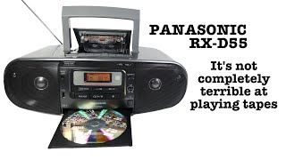 REVIEW Panasonic RXD55  Possibly the last halfdecent Cassette Boomboxin the world [upl. by Chien]