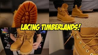 HOW TO LACE YOUR TIMBERLAND BOOTS [upl. by Elacim]