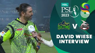 David Wiese Interview  Multan Sultans vs Lahore Qalandars  Match 34 Final  HBL PSL 8  MI2T [upl. by Odnomar]