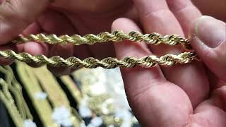 HAWAII ROPE CHAINS 14K 6MM ROPE CHAINS UNBOXING INVENTORY UPDATE [upl. by Eelyr]