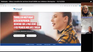 Webinaire – Mieux connaître les services Urssaf dédiés aux créateurs dentreprise – 10102024 [upl. by Anhej]