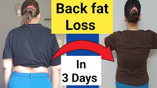 Reduce BACK FAT  3 DAYS CHALLENGE TO REDUCE BRA BULDGE BACK FAT LOWER BACK FAT [upl. by Adnolohs]