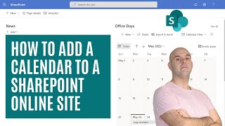 How To Add A Calendar To A SharePoint Online Site [upl. by Darum75]