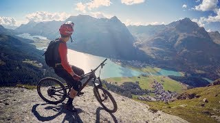 The best MTB trail in the World Corvatsch ENDURO Trail in St Moritz part 1 [upl. by Hallsy612]