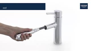 Grohe Concetto Kitchen mixer with pull out spray  Baterie de bucatarie Grohe Concetto 30273001 [upl. by Elletnahc919]