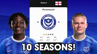 I Takeover Portsmouth for 10 Seasons in FC 25 [upl. by Savvas]