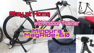 Stay at Home First Impression using Minoura MagRide  60 Bicycle Indoor Trainer [upl. by Nabru77]