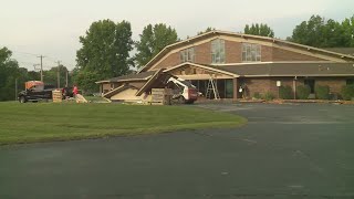 Florissant church begins cleanup following car crash [upl. by Nuhsar]