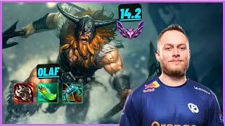 KC CABOCHARD OLAF VS UDYR TOP  EUW MASTER  PATCH 142 [upl. by Ahtaela]