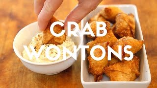 Crispy Crab Wontons with Curried Togarashi Dipping Sauce Recipe [upl. by Cirre]