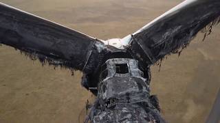 Burned Nacelle at Windfarm near Arlington 720p [upl. by Nurse]