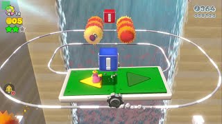 Super Mario 3D World  37 Switchboard Falls  All Green Stars amp Stamp 100 Gameplay Walkthrough [upl. by Obel]