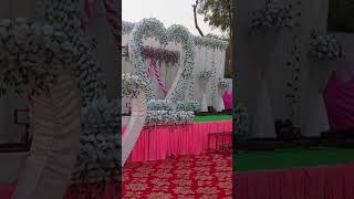 jaimala wedding stage decoration 💐wedding biya viral decoration flowerdecoration shorts [upl. by Donny429]