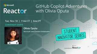 GitHub Copilot Adventures with Olivia Oputa [upl. by Rhett]