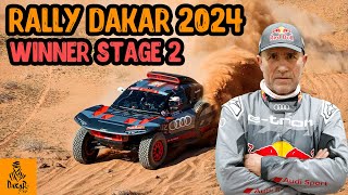 Stage 2 Results Dakar Rally 2024  Cars Stéphane Peterhansel Wins Stage 2 [upl. by Cirded]