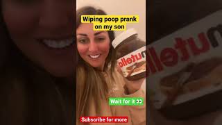 Wiping Poop prank on my son shorts [upl. by Harbot423]