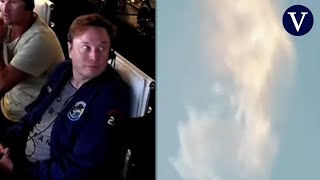 El momento de la explosión del cohete Starship de SpaceX cuatro minutos después del despegue [upl. by Pauli785]