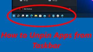 How to Unpin Apps from Taskbar [upl. by Eimilb]