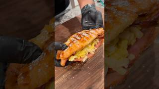 French Toast Croissant Sandwich shorts food recipes [upl. by Erb]