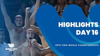 HIGHLIGHTS DAY 16  19th FINA World Championships Budapest 2022 [upl. by Nailil297]