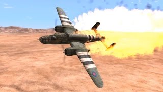 B25 Bomber Airplane Crashes 2  BeamNGdrive [upl. by Nireves]