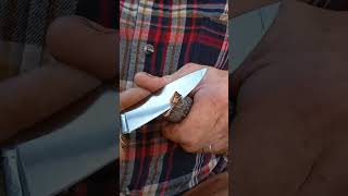 Knife vs Hardwood steel knife blacksmith bushcraft [upl. by Nnyl]