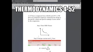 Thermodynamics 452 Neon is compressed from 100 kPa and 20°C to 500 kPa in an isothermal compressor [upl. by Tecil273]