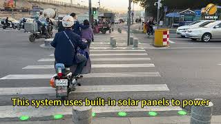 Smart solar road stud system on the roadroadstud solarroadstud [upl. by Salamone]