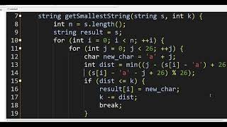 100242 Lexicographically Smallest String After Operations With Constraint  leetcode solution [upl. by Franza]