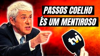 JOSÉ SÓCRATES GRITA COM JORNALISTA  quotPASSOS COELHO ÉS UM MENTIROSOquot [upl. by Yeslek]