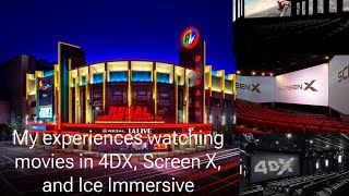 My Experiences Watching Movies In 4DX Screen X And Ice Immersive [upl. by Atyekram]