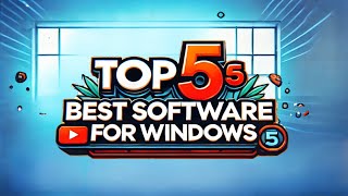 Top 5 Best Amazing Softwares for Windows  Must Use  Its Unique Bro [upl. by Yendys234]