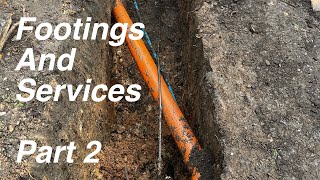 Drainage installation Harborne  Part 2 building howto bricklaying footing groundwork [upl. by Primrosa]