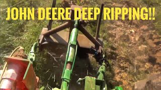 John Deere 5075E working pulling a subsoiler [upl. by Lyrahs451]