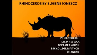 Rhinoceros by Eugene Ionesco [upl. by Annerahs]