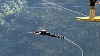 Bungee Jumping in Rishikesh India  Jumpin Heights  Bungee Jump  Rishikesh Tourism [upl. by Sivolc]