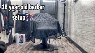 16 year olds barber setup💈💈 [upl. by Hoseia]