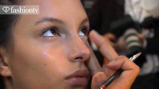 Hair amp Makeup  Tadashi Shoji Backstage  New York Fashion Week Spring 2012 NYFW  FashionTV  FTV [upl. by Avid]