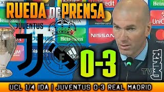 Juventus 03 Real Madrid Rueda de prensa de ZIDANE post Champions 03042018 [upl. by Esya72]