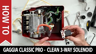 Gaggia Classic Pro How to Clean 3 Way Solenoid Valve [upl. by See745]