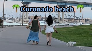 San Diego Coronado 🏝️beach walking coronadobeach parati [upl. by Caputto]