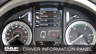 DAF Trucks UK  Driver Information Panel Explained  Product Familiarisation [upl. by Candra180]