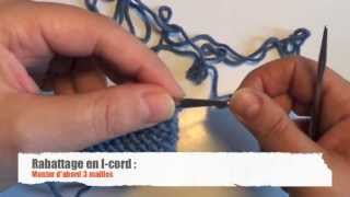 Tricot  Rabattage des mailles en Icord [upl. by Blaseio]