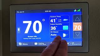 Walk Through of the Trane ComfortLink II XL1050 Thermostat [upl. by Hgieleak28]