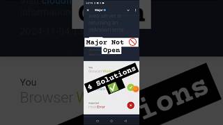 Major Not Opening 4 Solutions  Major Not Open Solution Guide ✅  Major Airdrop mini App not Open [upl. by Adriel]